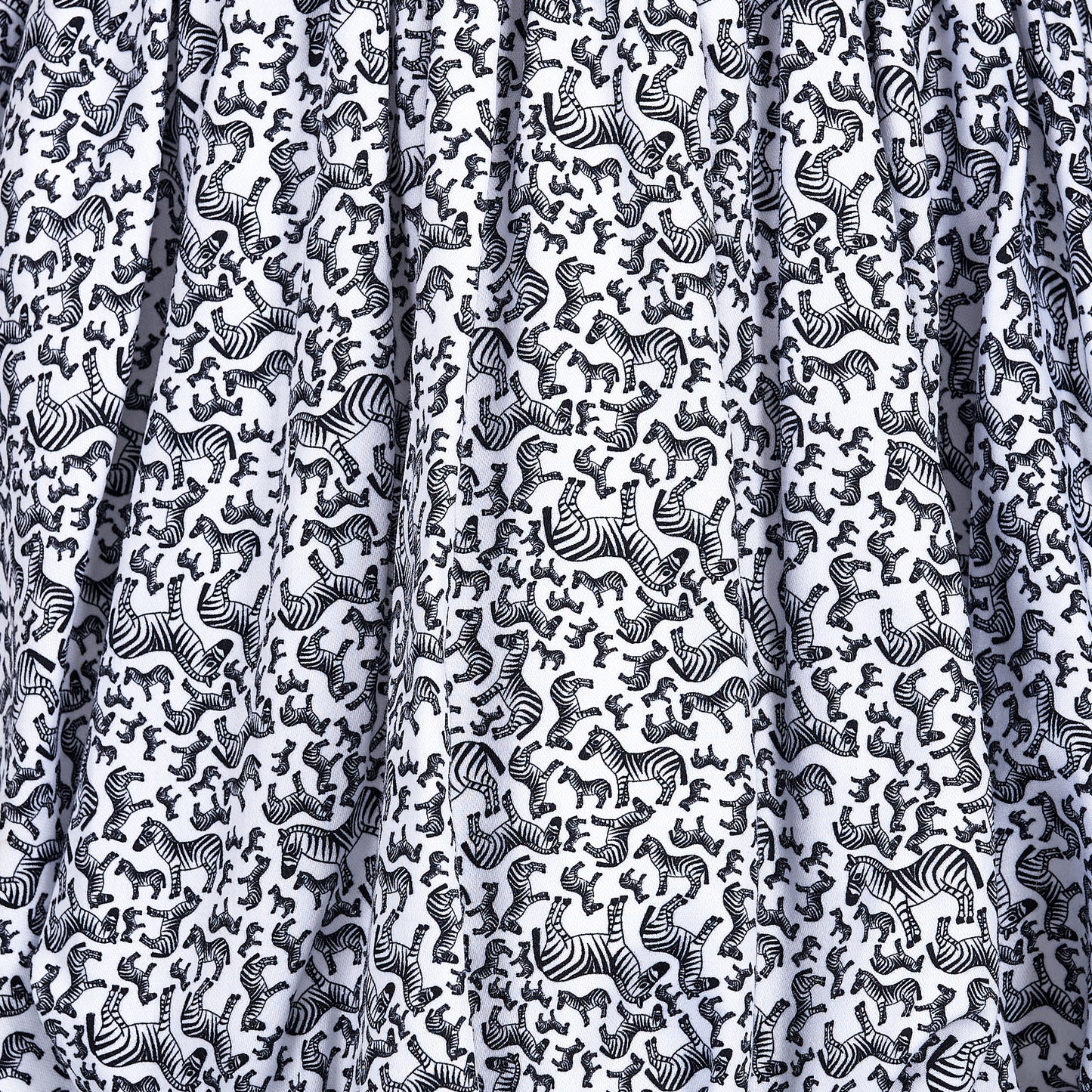 Balloon dress with zebra skirt 100% cotton