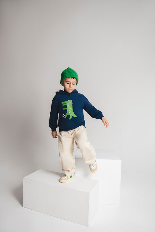 Hoodie Krokodil 100% Baumwolle soft touch