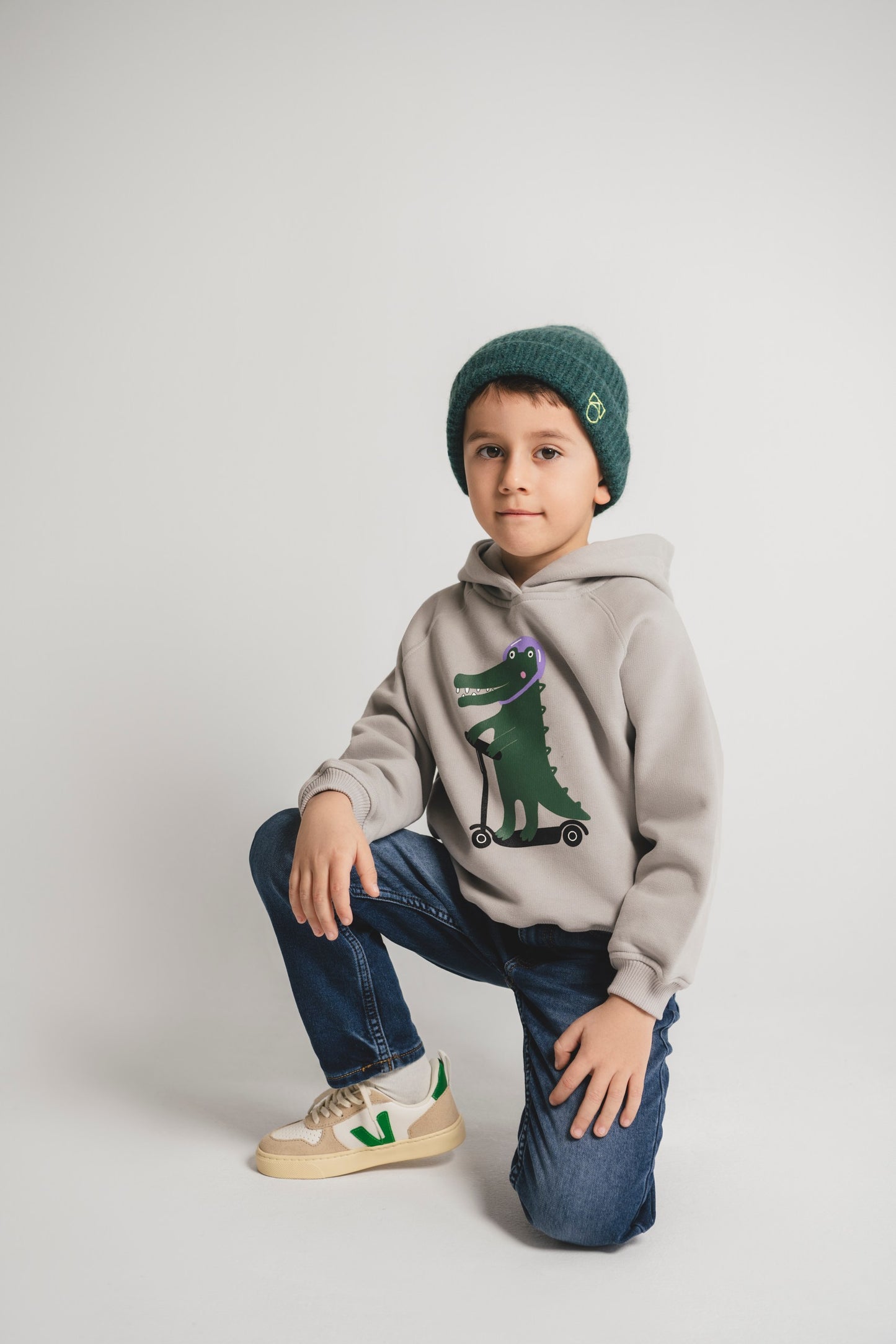 Hoodie Krokodil soft touch
