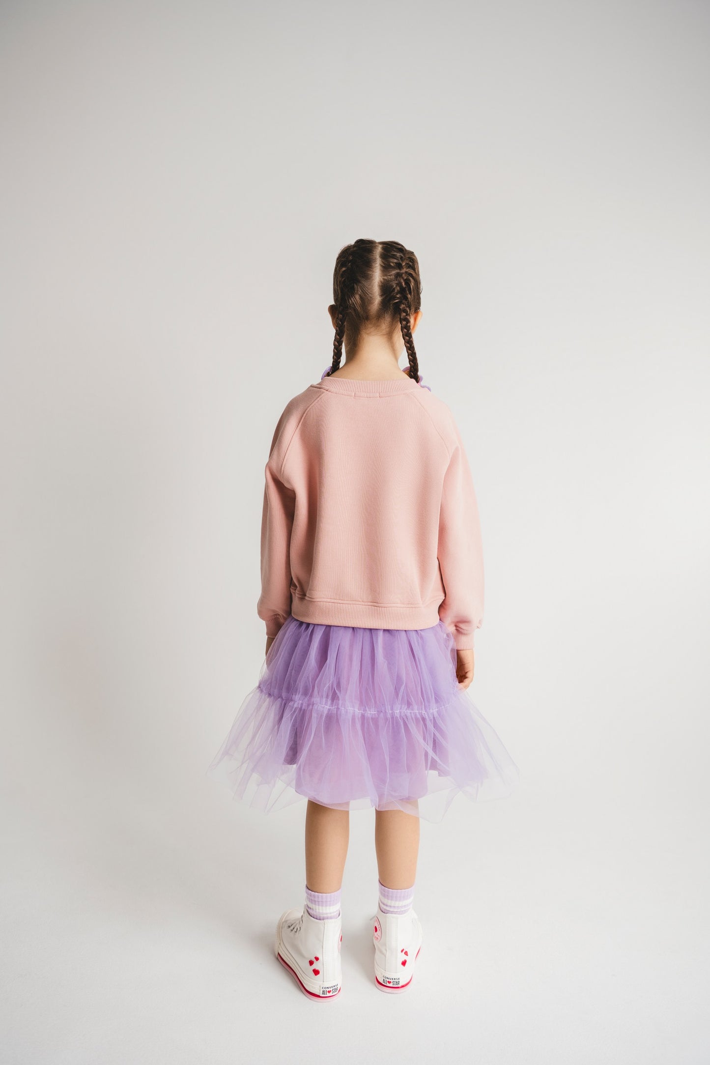 Cotton/Tulle dress Crocodile in purple