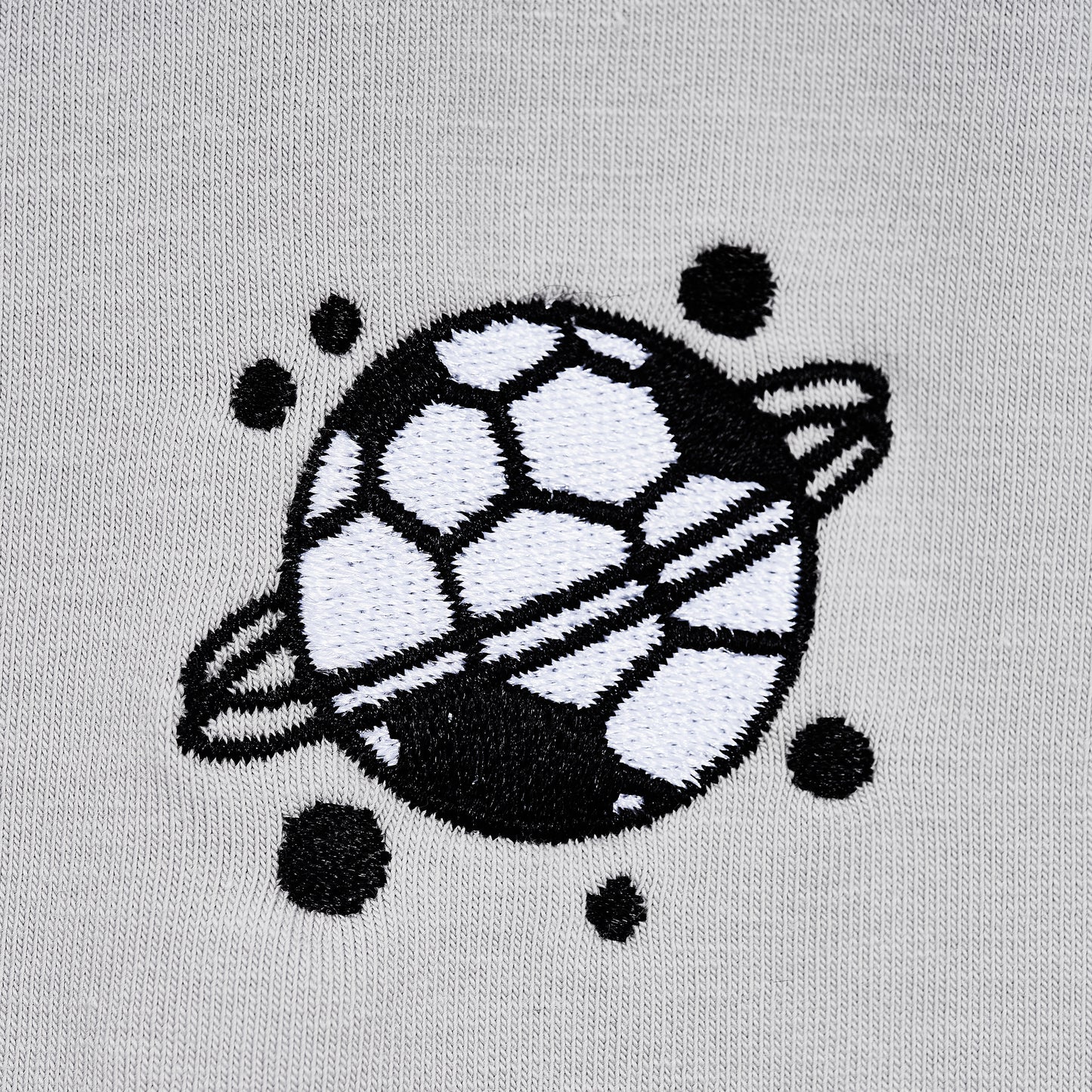 Cotton T-shirt with football embroidery