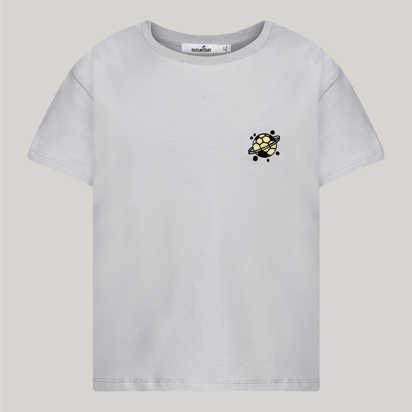 T-Shirt aus Baumwolle mit Fußball-Stickerei