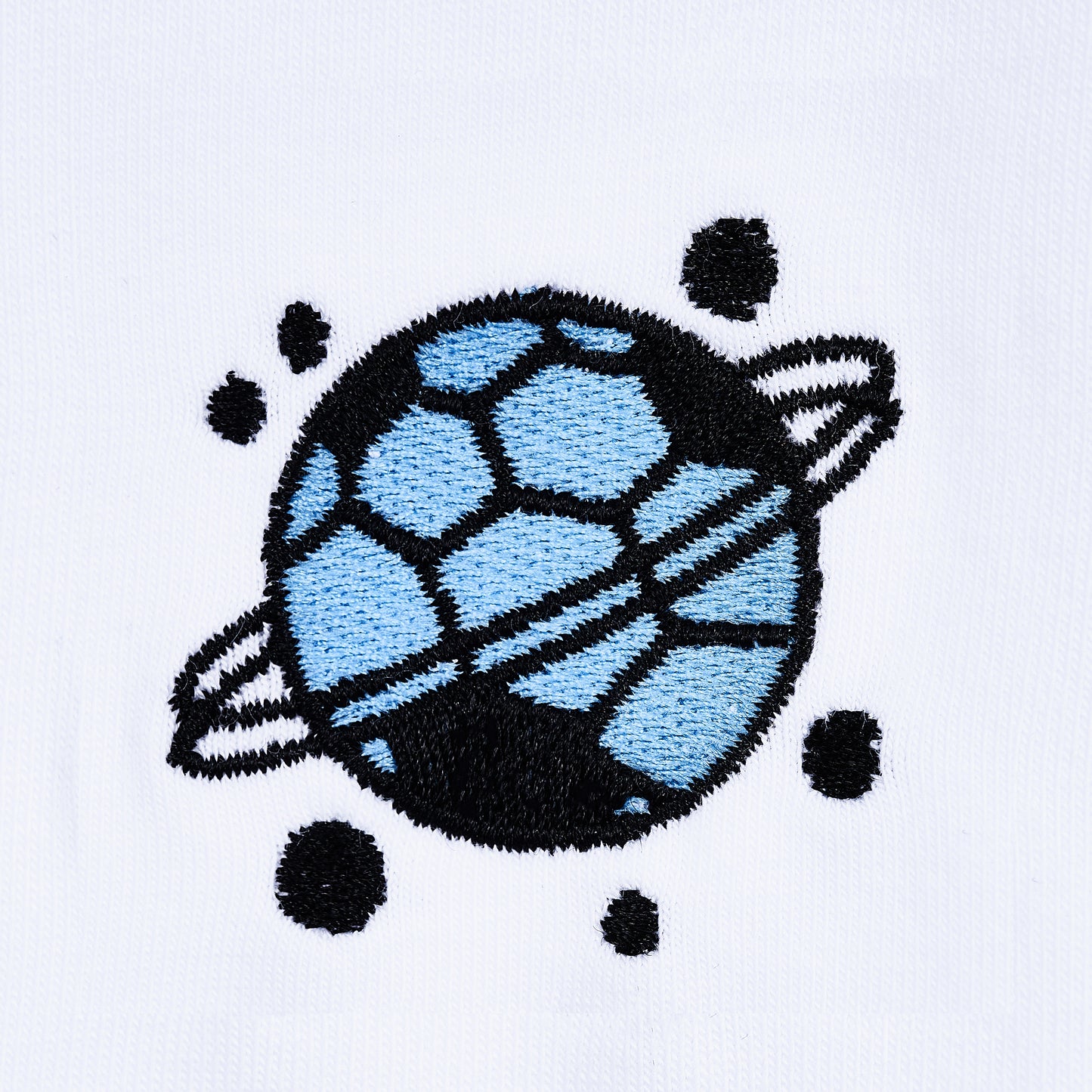 T-Shirt aus Baumwolle mit Fußball-Stickerei