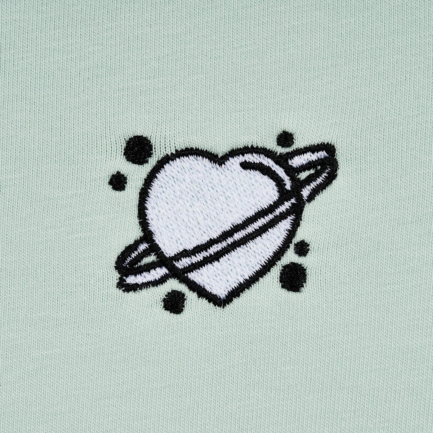 Balloon-Kleid aus Baumwolle mit Herz Stickerei