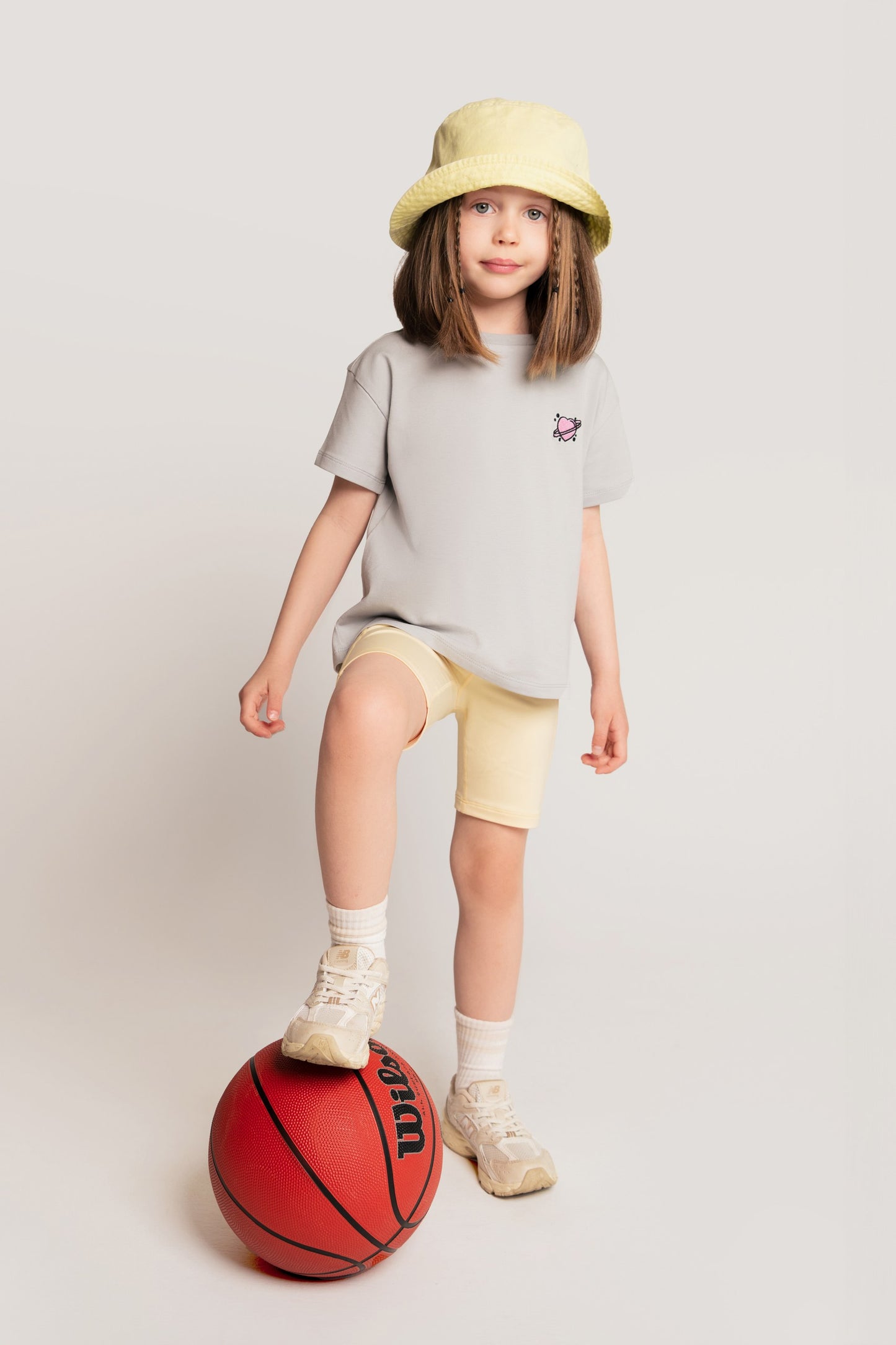 T-Shirt aus Baumwolle mit Herz-Stickerei