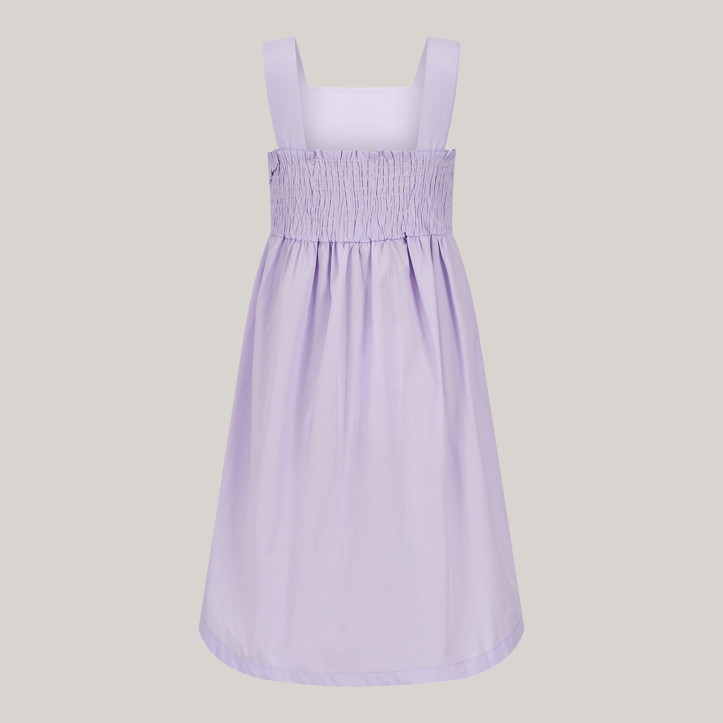 Sleeveless cotton dress in violet