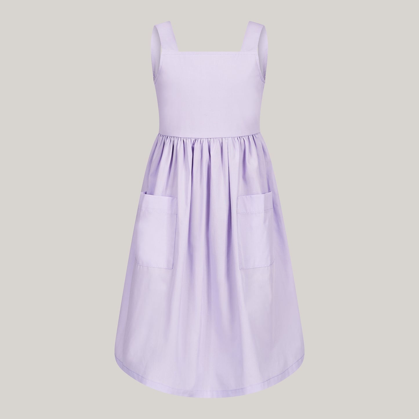 Ärmelloses Kleid mit breiten Trägern in Violett
