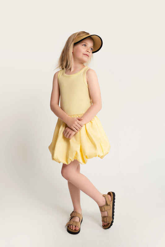Balloon-Kleid mit Tanktop-Oberteil