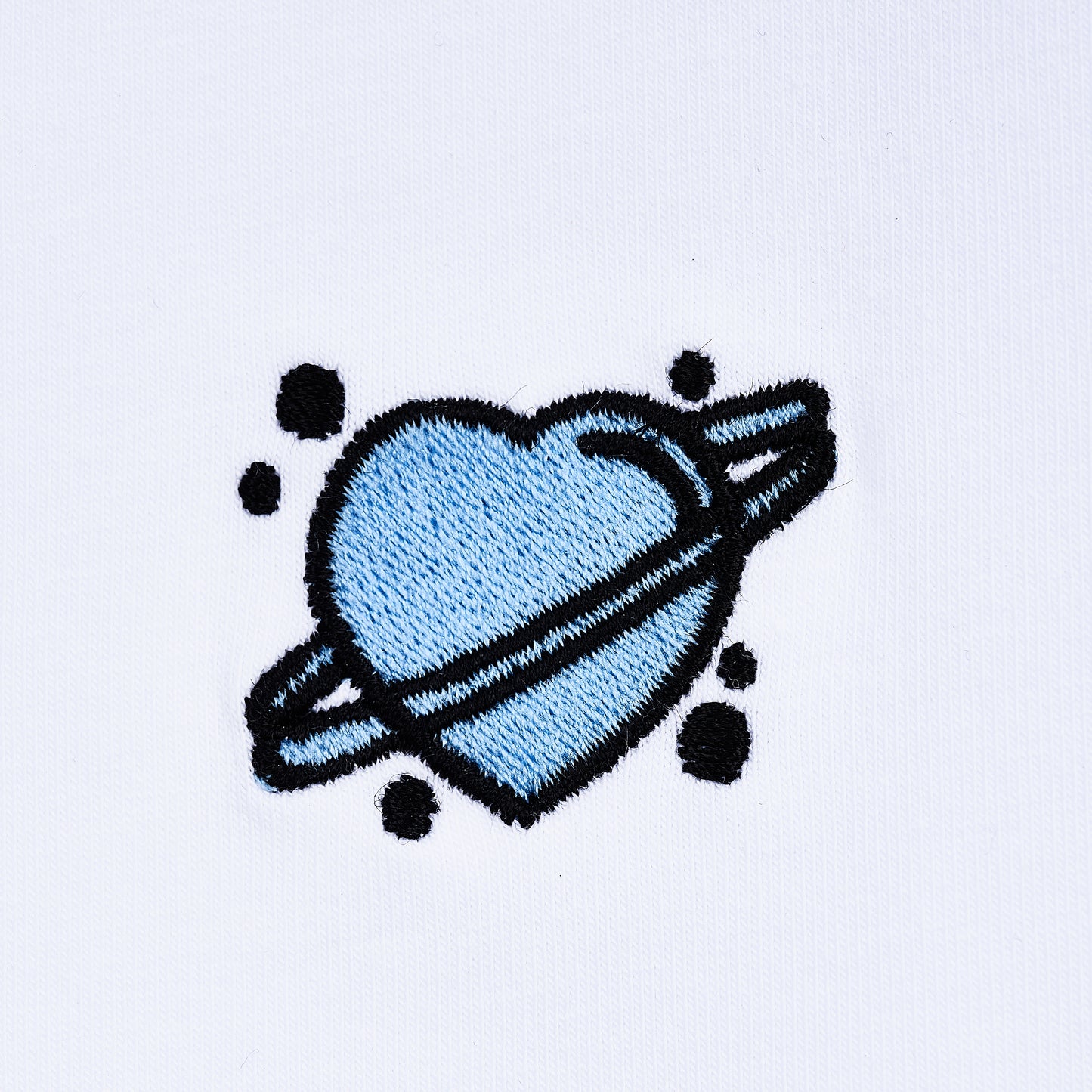 T-Shirt aus Baumwolle mit Herz-Stickerei